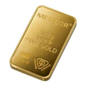 100 Gram Metalor Gold Bar