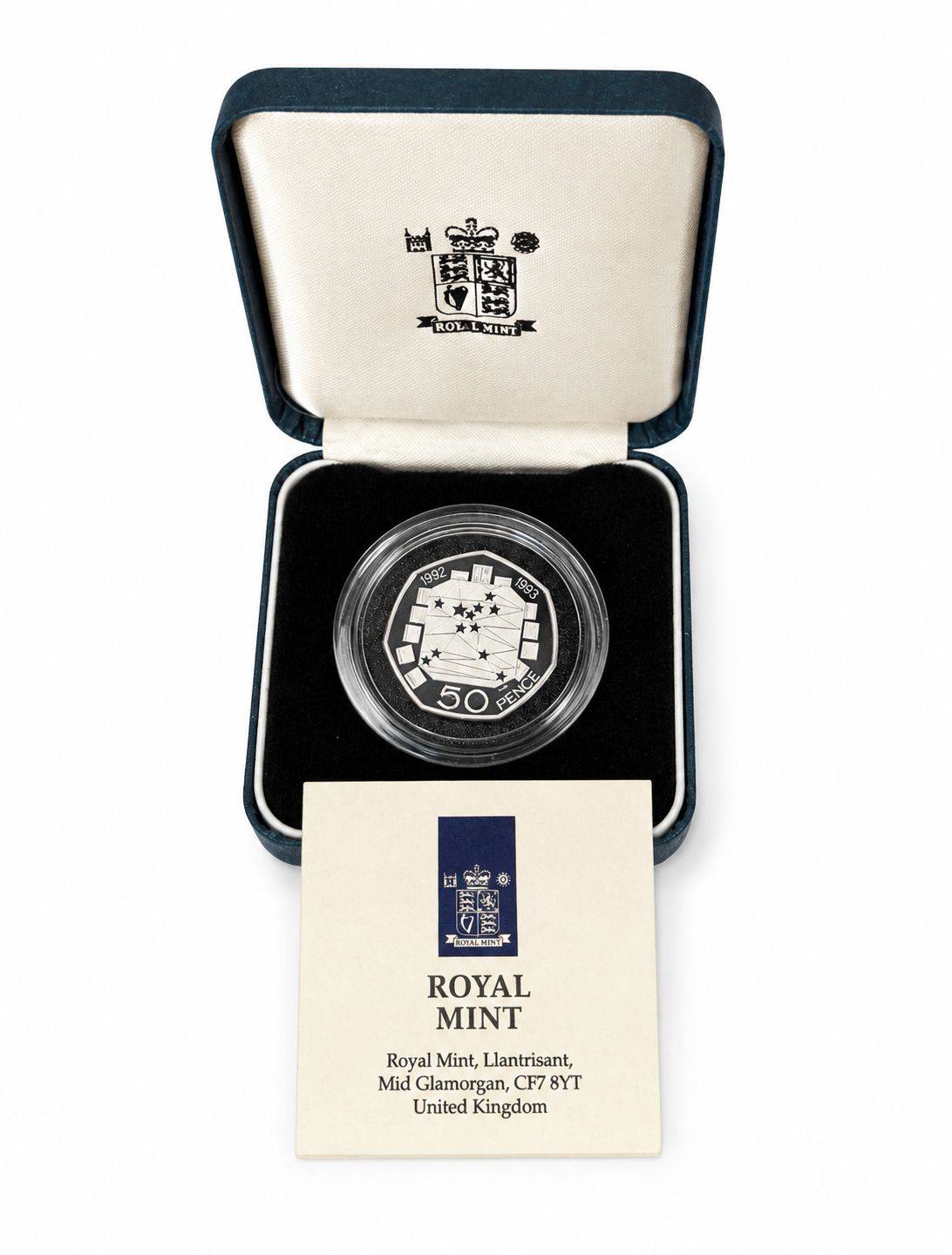 1992–1993 United Kingdom EC Commemorative 50 Pence Proof Coin
