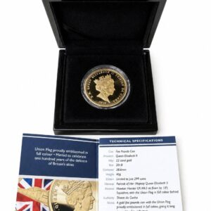 2018 Defence of Our Skies Colour Gold Five Pounds Coin