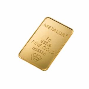 5 Gram Metalor Gold Bar