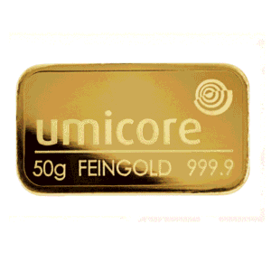 50 Gram Umicore Gold Bar