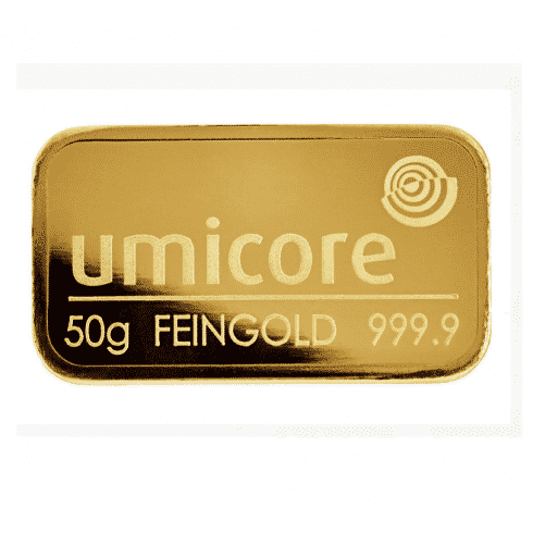 50 Gram Umicore Gold Bar