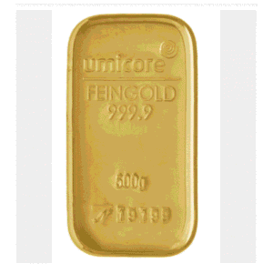 500 Gram Umicore Gold Bar
