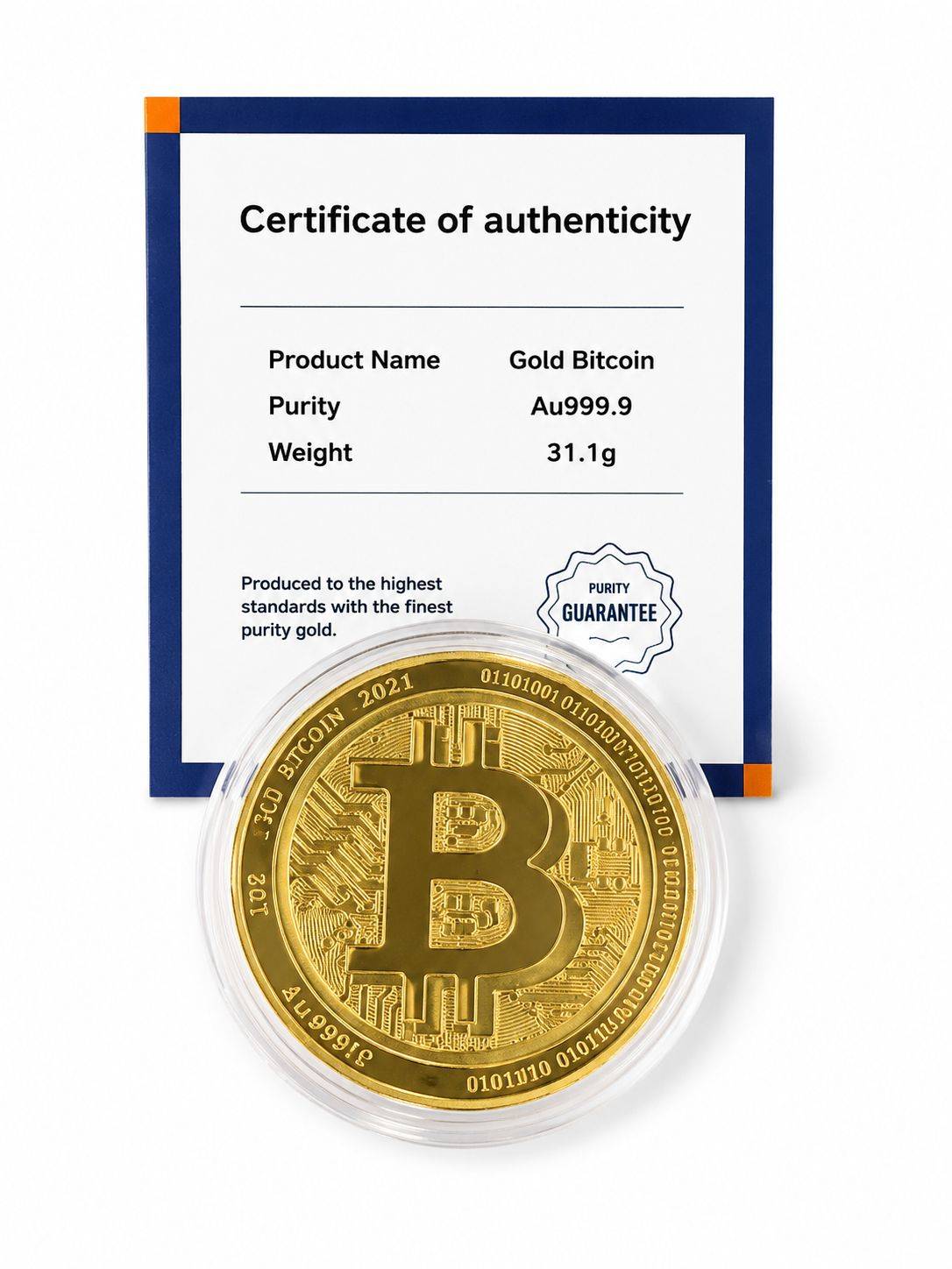 Gold Bitcoin Collectible Coin - Image 2