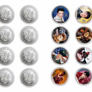 Elvis Presley Limited Edition Silver Coin Collection – Complete 8 Coin Set