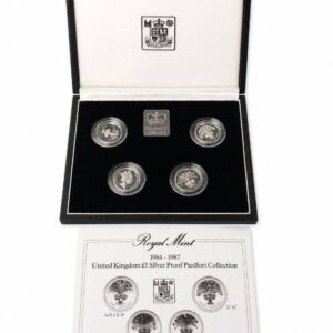 Royal Mint United Kingdom £1 Silver Proof Piedfort Collection