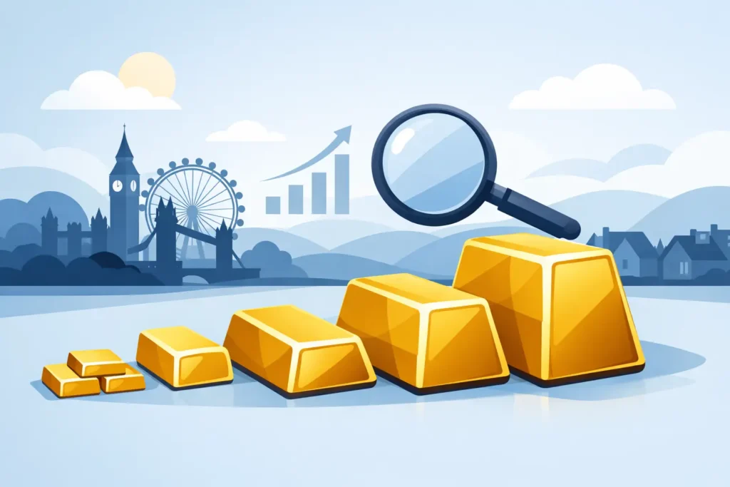 Gold Bar Sizes Explained for First-Time UK Buyers