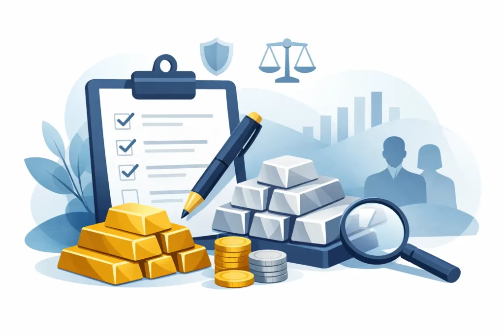 Precious Metals Dealer Comparison Checklist